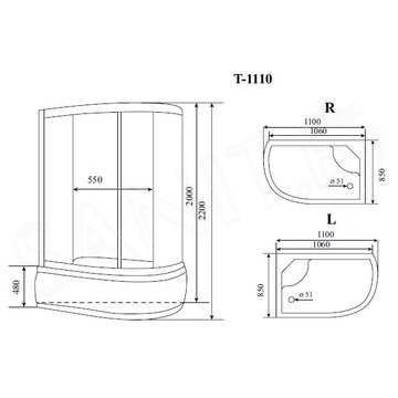 Душевая кабина Timo Standart T-1110 P / T-1120 P