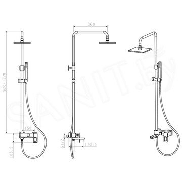 Душевая стойка Boheme Q 148-WCR.2 White Chrome