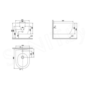 Подвесное биде CeraStyle City BW002092U00