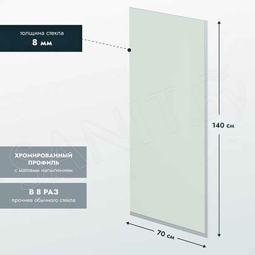 Душевая шторка на ванну Benetto BEN_403_SL_M