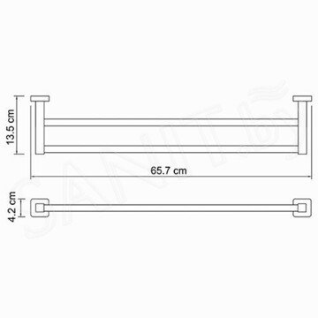 Держатель для полотенец Wasserkraft Lippe K-6540