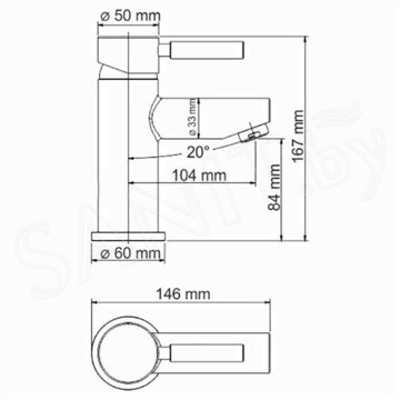 Смеситель для умывальника WasserKraft Main 4103 Thermo термостатический