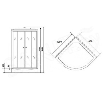 Душевая кабина Niagara Eco NG-4312-14L / NG-4312-14R