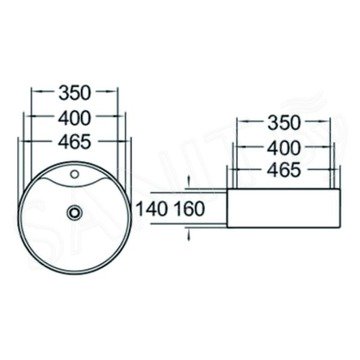 Умывальник SantiLine SL-1069MB