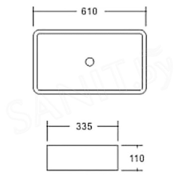 Умывальник SantiLine SL-1073MB
