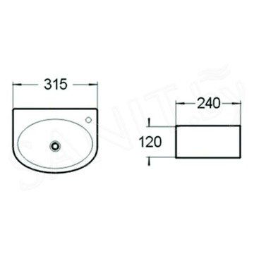 Умывальник SantiLine SL-2019