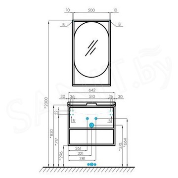 Зеркало Акватон Лофт Фабрик 50 1A242502LTDY0