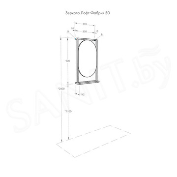 Зеркало Акватон Лофт Фабрик 50 1A242502LTDU0