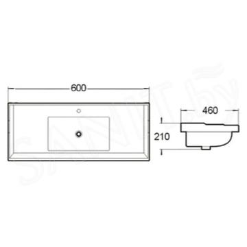 Умывальник SantiLine SL-2112 60 / 70 / 80 / 90 / 100