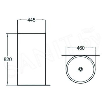 Умывальник SantiLine SL-4006 напольный