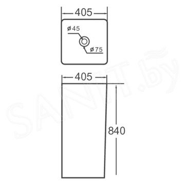 Умывальник SantiLine SL-4013 напольный