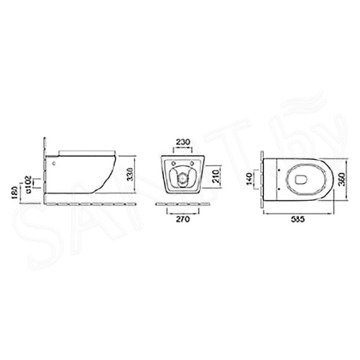 Подвесной унитаз SantiLine SL-5031 с импульсным смывом