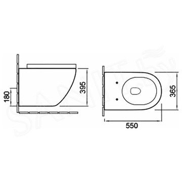 Подвесной унитаз SantiLine SL-5002SM-BD с функцией биде