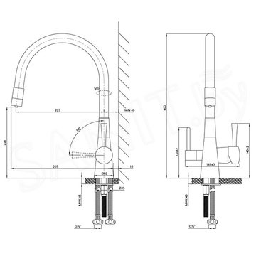 Смеситель для кухонной мойки Lemark Comfort LM3075C-Silver с подключением к системе очистки воды