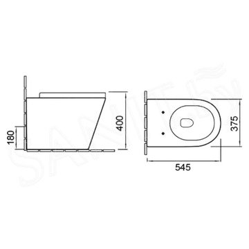 Приставной унитаз SantiLine SL-5020