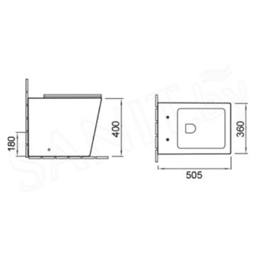 Приставной унитаз SantiLine SL-5021