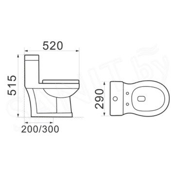 Напольный унитаз SantiLine SL-5015