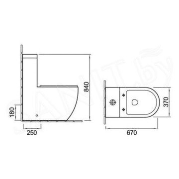 Напольный унитаз SantiLine SL-5011