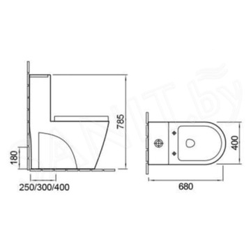 Напольный унитаз SantiLine SL-5012