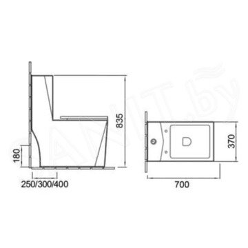 Напольный унитаз SantiLine SL-5013