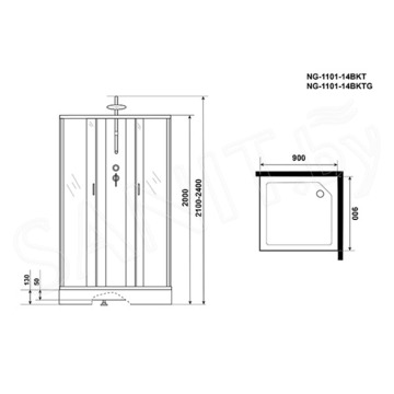 Душевая кабина Niagara Classic NG-1101-14BKTG