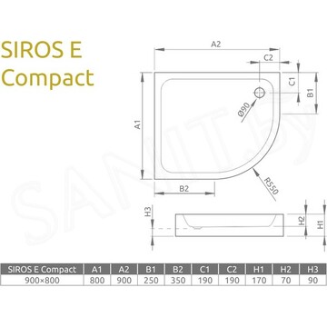 Душевой поддон Radaway Siros E Compact