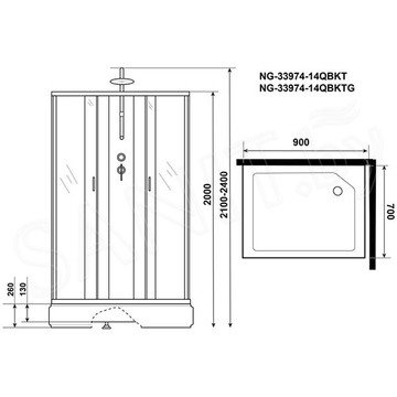 Душевая кабина Niagara Classic NG-33974-14QBKT / NG-33984-14QBKT / NG-33084-14QBKT