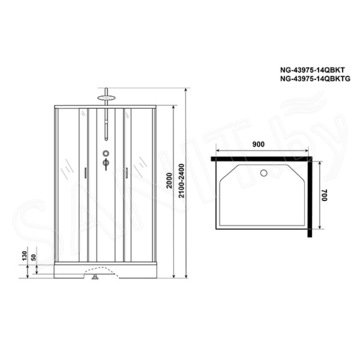 Душевая кабина Niagara Classic NG-43975-14QBKT / NG-43085-14QBKT / NG-43185-14QBKT / NG-43285-14QBKT / NG-43295-14QBKT