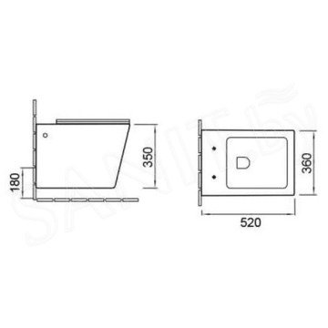 Подвесной унитаз SantiLine SL-5007MG