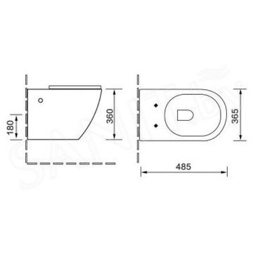 Подвесной унитаз SantiLine SL-5005MR