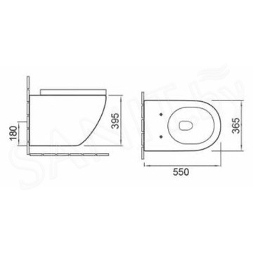 Подвесной унитаз SantiLine SL-5002