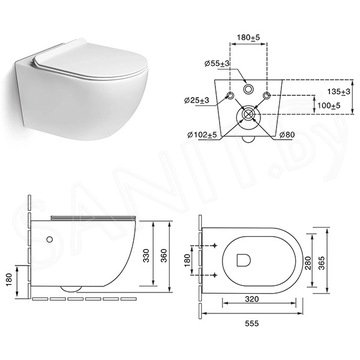 Подвесной унитаз SantiLine SL-5002