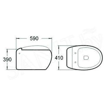 Подвесной унитаз SantiLine SL-5001