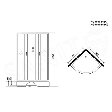 Душевая кабина Niagara Classic NG-6501-14BKG