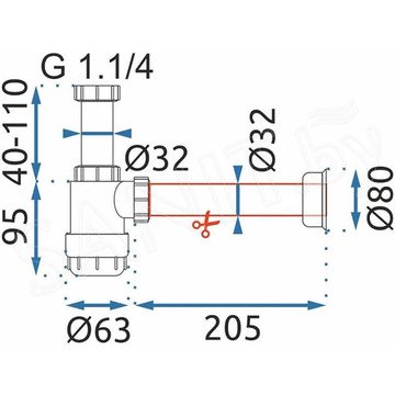 Сифон для умывальника McAlpine HC2