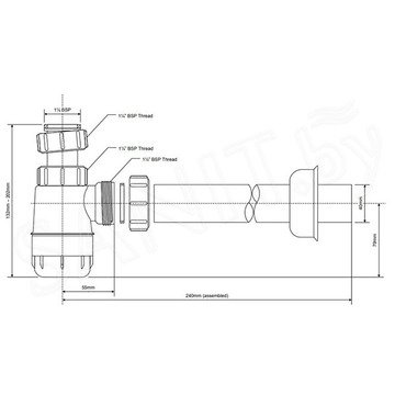 Сифон для умывальника McAlpine HC2-40