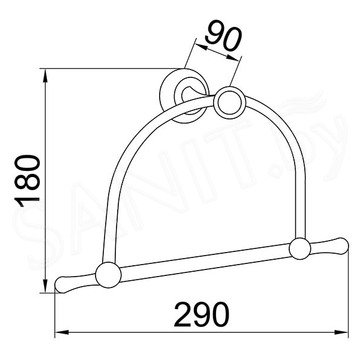 Держатель для полотенец Boheme Chiaro 10505