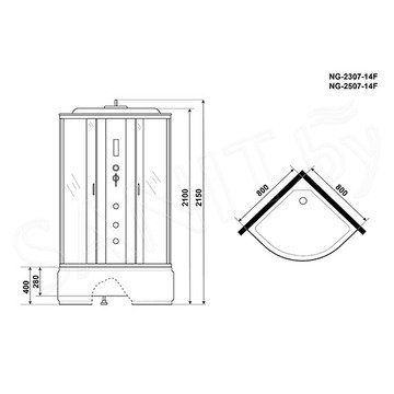 Душевая кабина Niagara Classic NG-2307-14F / NG-2308-14F / NG-2309-14F