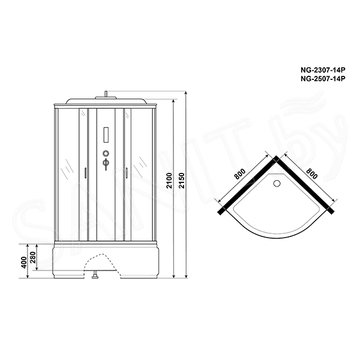 Душевая кабина Niagara Classic NG-2307-14P / NG-2308-14P / NG-2309-14P