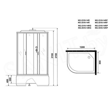 Душевая кабина Niagara Classic NG-2310-14G