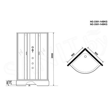 Душевая кабина Niagara Classic NG-3301-14BKG / NG-3302-14BKG