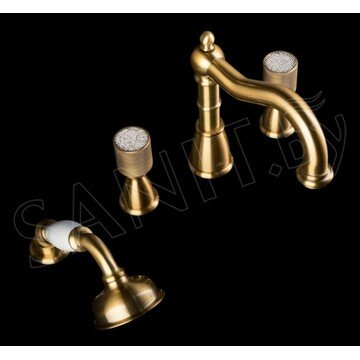 Смеситель на борт ванны Boheme Royal Crystal 391-Royal/CRST