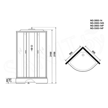 Душевая кабина Niagara Classic NG-3503-14F / NG-3501-14F / NG-3502-14F