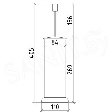 Ершик для унитаза Boheme Royal Cristal 10928-CR / 10928-CR-B