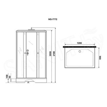 Душевая кабина Niagara Luxe NG-7772QG