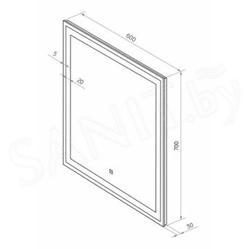 Зеркало Континент Clamm LED