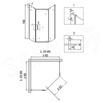 Душевой уголок Niagara Nova NG-6405-08 / NG-6434-08