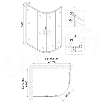 Душевой уголок Niagara Nova NG-6421-08