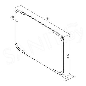 Зеркало Континент Форте Люкс LED