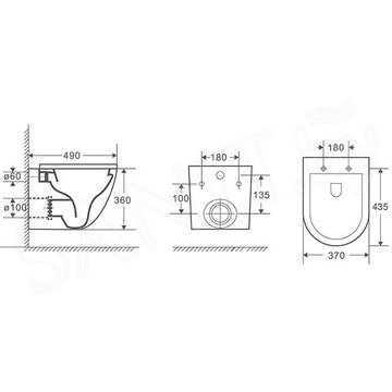 Система инсталляции для унитаза TECEbase kit c кнопкой 9240407 и унитазом WeltWasser Merzbach 043 GL-WT